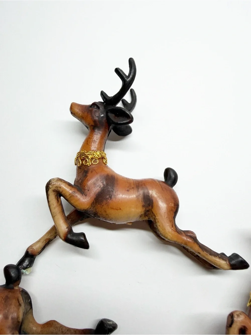 Vintage Celluloid Reindeer Set of 3